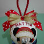 Pallina di natale bimbo, personalizzata con topolino.