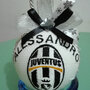 Pallina di Natale Juventus per  veri bianco-nero, personalizzata..