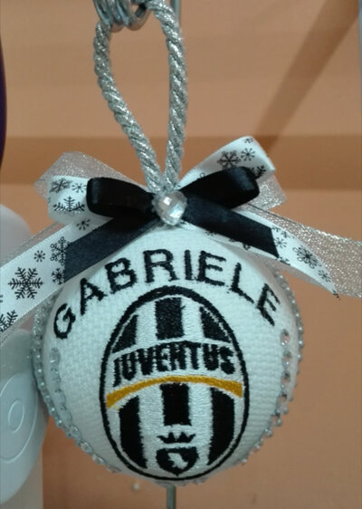 Idee Regalo Natale Juventus.Pallina Di Natale Juventus Per Veri Bianco Nero Personalizzata Su Misshobby
