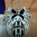 Pallina di Natale Juventus per  veri bianco-nero, personalizzata..
