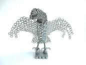 Aquila in acciaio misure altezza 28 cm-larghezza 34 cm Metal sculpture rapace scultura in acciaio regalo aquila arte oggetti da collezione