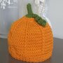 Cappellino in lana forma zucca . Halloween