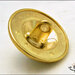 Bottone gioiello mm. 20, in metallo colore oro, con 10 strass e perla centrale, attaccatura con gambo 
