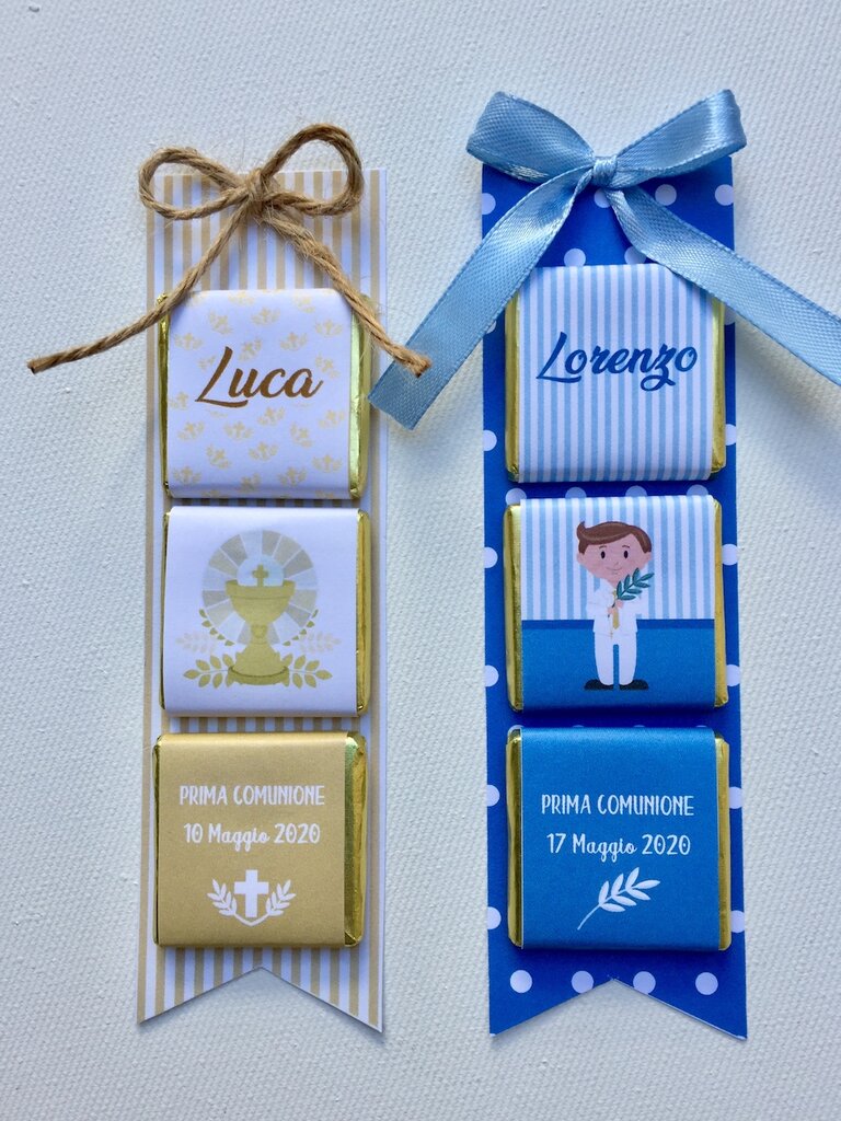 Cioccolatinii personalizzati segnaposto comunione