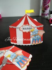 Scatolina scatoline compleanno nascita battesimo festa Dumbo elefantino elefante circo circus