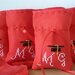LAUREA  sacchetti per confetti ricamo punto croce tela aida rossa
