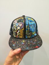 Cappello "Arte" dipinto a mano 