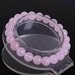 Bracciale donna elastico con perle di vero quarzo rosa da 8 mm pietre dure naturali chakra cristalloterapia