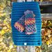 Scaldacollo invernale blu pavone + guanti colorati