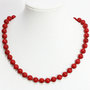 Collana donna in vero corallo rosso naturale perle 8 mm chakra cristalloterapia