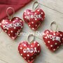 Cuori per albero di Natale addobbi personalizzati con nome