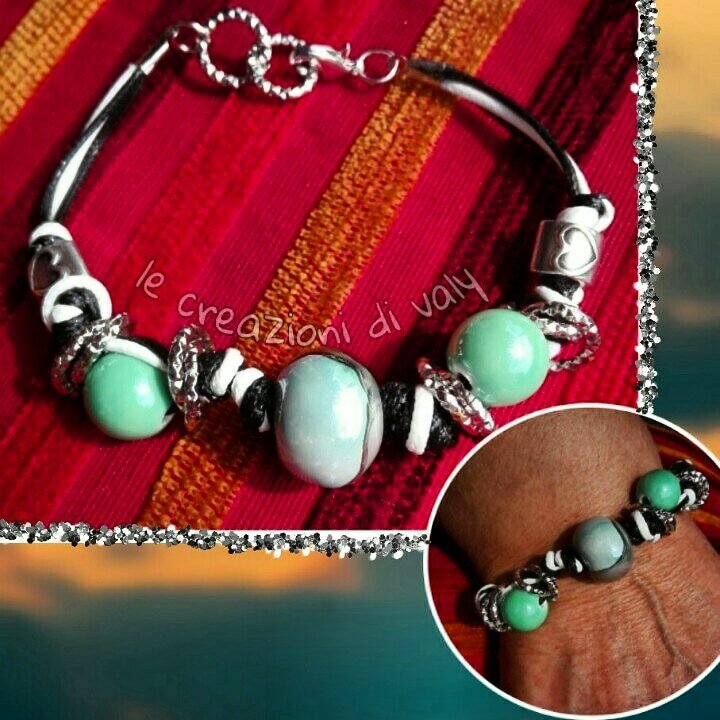 Set Di 2 Braccialetti In Ceramica Morida A Forma Di Cuore Con Scritta Mamma, Per Primo Giorno Di Scuola