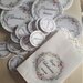 20 sacchetti confettata personalizzati con bordino smerlato battesimo