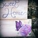 Quadro su Tavola Di Legno Pallet “Home Sweet Home” Ortensie.Fiori.Shabby Chic. 