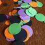 Coriandoli Halloween decorazione festa compleanno bambina bambino arancione nero verde viola compleanno personalizzato baby,halloween party tavolo torta decorazioni cerchi da lanciare scrapbooking 