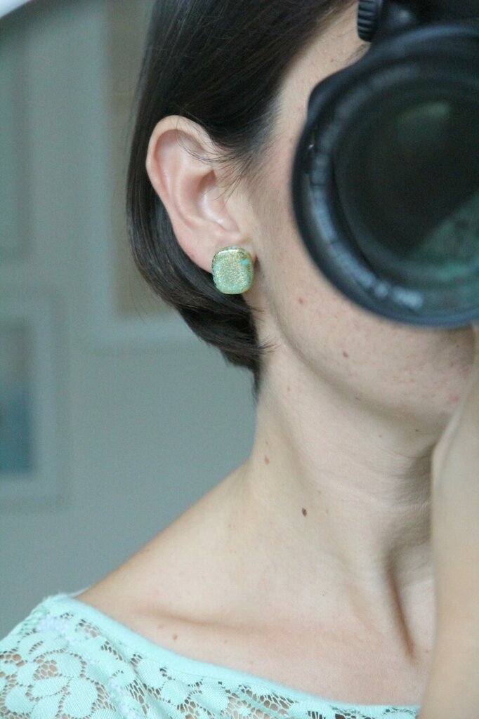 Orecchini Eleganti con goccia verde smeraldo - Feste - Matrimonio Orecchini Eleganti con goccia verde smeraldo - Feste - Matrimonio