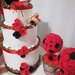 Torta scenografica Laurea Rose rosso nero Tocco Torte feste Personalizzabile