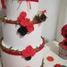 Torta scenografica Laurea Rose rosso nero Tocco Torte feste Personalizzabile