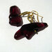 Black Friday super sconto  fino al 28 /11orecchini rossi in vetro e ottone fatto a mano collezione Disuguali