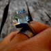 anello argento800 e gemma cristallo fatto a mano