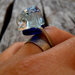 anello argento800 e gemma cristallo fatto a mano