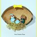 Presepe di cani cavalier king charles spaniel in fimo nella noce di cocco, regalo natale per amanti dei cani, regalo famiglia, miniatura