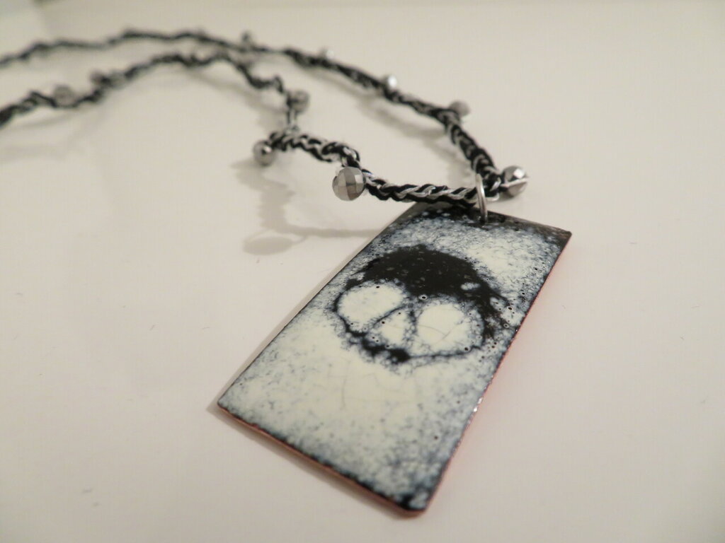 Collana Gotica Con Teschio E Rosa In Argento 925 – Gioiello Con Cristallo, Donna Uomo, Regalo Halloween - 3