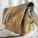 Borsa/Pochette elegante in tessuto di Obi (fascia del kimono) [Farfalla colore oro]