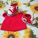 Scarpine e cappellino neonato uncinetto Converse all star