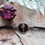 bracciale nero con rosa