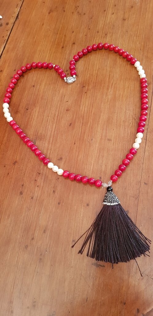 Collana di perle d'acqua dolce barocche nere e grigie: seta annodata a mano - Italia
