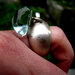 Anello in argento 925 e gemma di cristallo   pezzo unico
