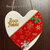 Fuoriporta Natale in legno a forma di cuore - modello 1