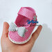 scarpetta bimba rosa glitter porta confetti battesimo nascita feste
