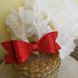 Cerchietto Natalizio Con Renna E Cristalli Scintillanti - Accessorio Capelli Donna Per Feste - Colore Oro - 4