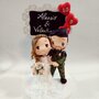 Cake topper sposi stile cartoon 