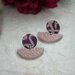 orecchini pendenti in fimo bicolore viola e rosa a fantasia _045