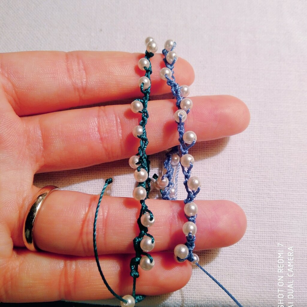 Prosy Multilayer Crystal Bead Impilabile Bracciale Oro Fantasia Braccialetti Handmade Hand Accessori Gioielli Regolabili per Donne e Ragazze (Blu