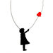 Collana Donna con cuore Banksy style original design nacklace baloon