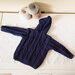 Pullover bambino in lana blu con cerniera -- su ordinazione