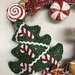 NATALE - ghirlanda gingerbread con tanti dolcetti , albero di Natale e scritta Merry Christmas