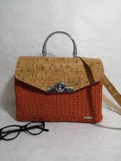 Borsa tracolla marigold bag misshobby.com moda borse online crochet uncinetto effetto sughero