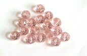 20 Perle sfaccettate CRYSTAL rosa PRL167