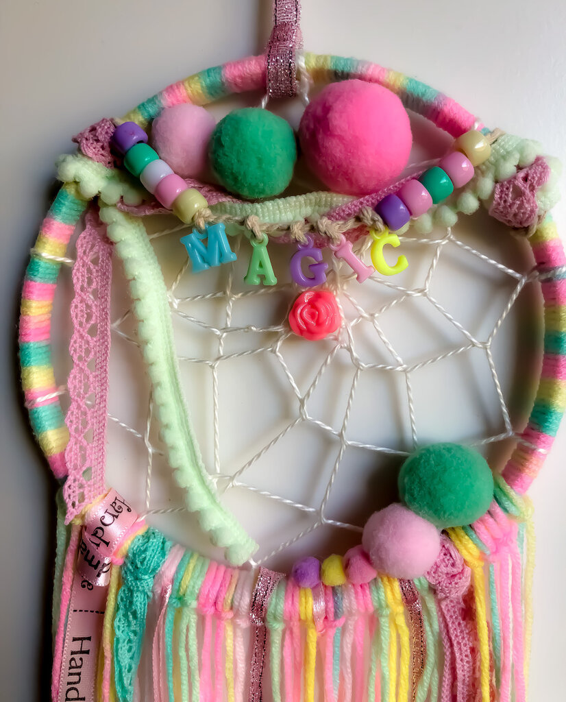 Decorazioni Cameretta Bambina Acchiappasogni LED Con Piume Nice - Foto 5