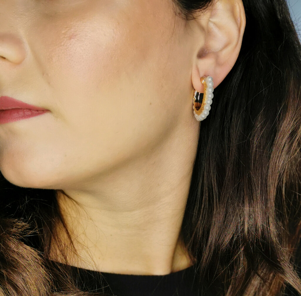 Orecchini Minimalisti Con Zirconi Bianchi Orecchini Cerchietti (huggie) In Argento Sterling 925 Con Zirconi - Chiusura A Vite, Regalo Elegante Per Lei Orecchini Argento 925 Cerchietti - Foto 5