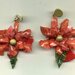 GRANDI ORECCHINI pendenti con stella di Natale a doppio strato