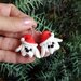 Orecchini in fimo cane maltese in fimo natalizi, gioielli natalizi come idea regalo per amanti dei cani o ricordo cane maltese