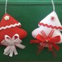 Alberello natalizio in feltro imbottito Natale Albero Palle Decori decorazioni