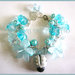 Bracciale FUFUFLOWERS Coccinella Fimo Cernit Charm Perle AZZURRO