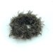 Elastico per capelli in lana bio marrone fatto a mano all’uncinetto 